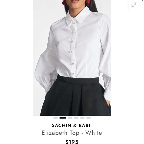 Sachin + Babi Other - Sachin + Babi Elizabeth Top - White White Shirt Jacket size 4